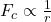 F_c \propto \frac{1}{r}