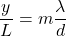 \dfrac{y}{L} = m \dfrac{\lambda}{d}