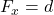 F_x = d