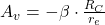A_v = - \beta \cdot \frac{R_C}{r_e}