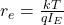 r_e = \frac{kT}{qI_E}