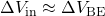 \Delta V_{\text{in}} \approx \Delta V_{\text{BE}}