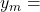 y_m = \text{position of the m^th bright fringe} = m \dfrac{\lambda L}{d}