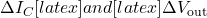 \Delta I_C[latex] and [latex]\Delta V_{\text{out}}