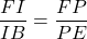 \dfrac{FI}{IB} = \dfrac{FP}{PE}