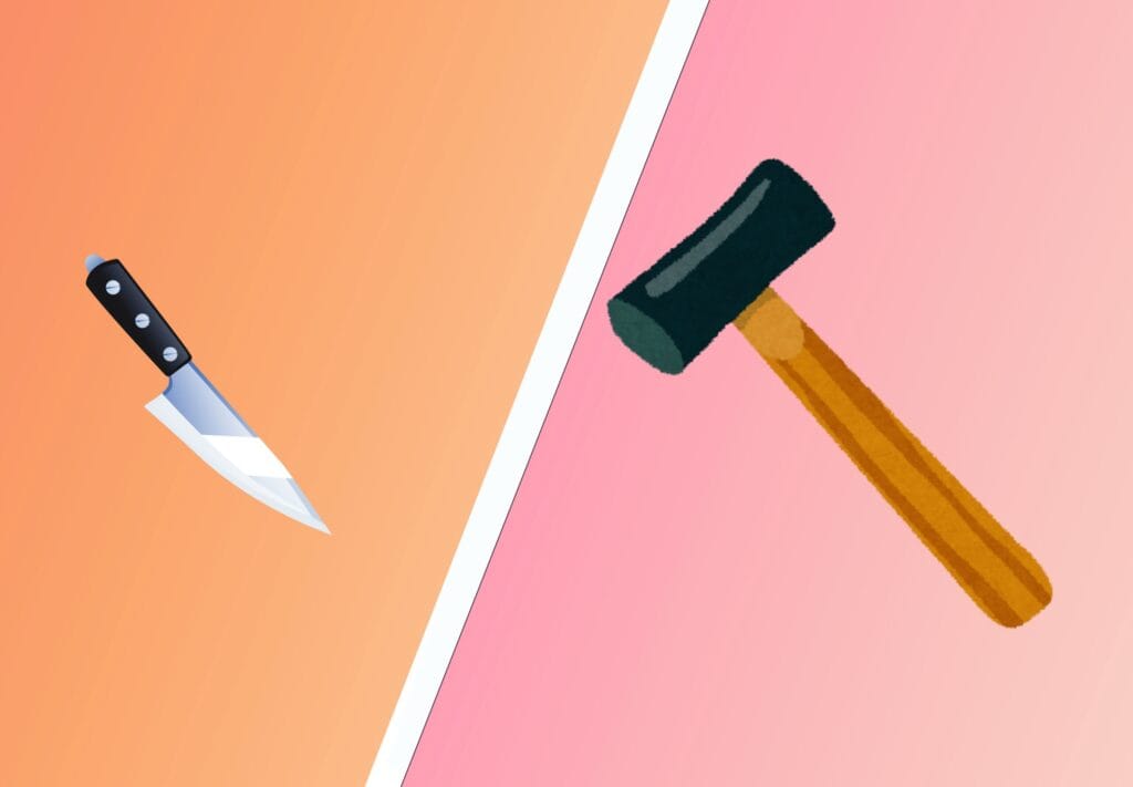 Chopper Blade vs. Sledgehammer and Pressure
