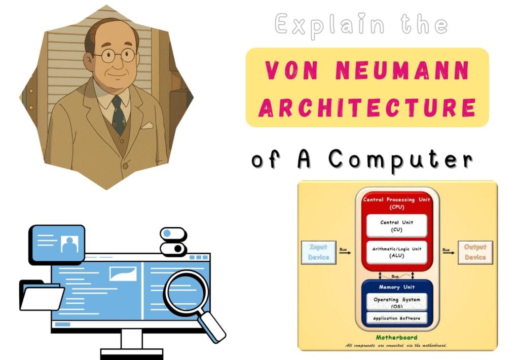 Explain the Von Neumann Architecture of A Computer