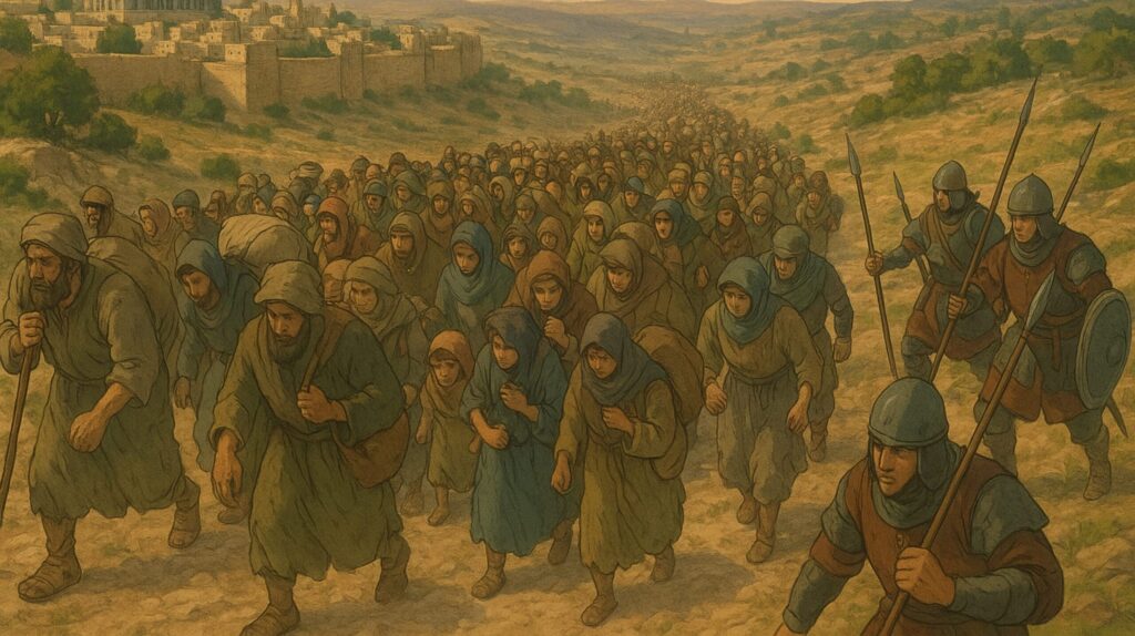 15 - Illustration of Jews Exile and Diaspora 2000 BCE - A Tale of Defiance and Resulting Misery