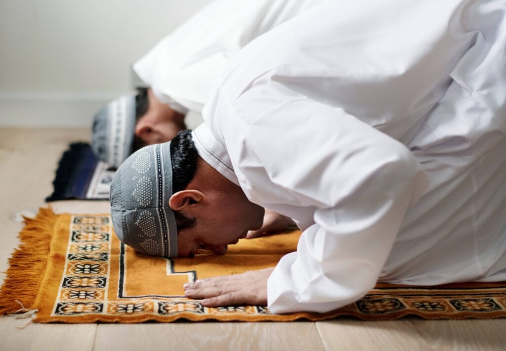 The Believers | Illustration of a Muslim Performing Prostration (Sujood)