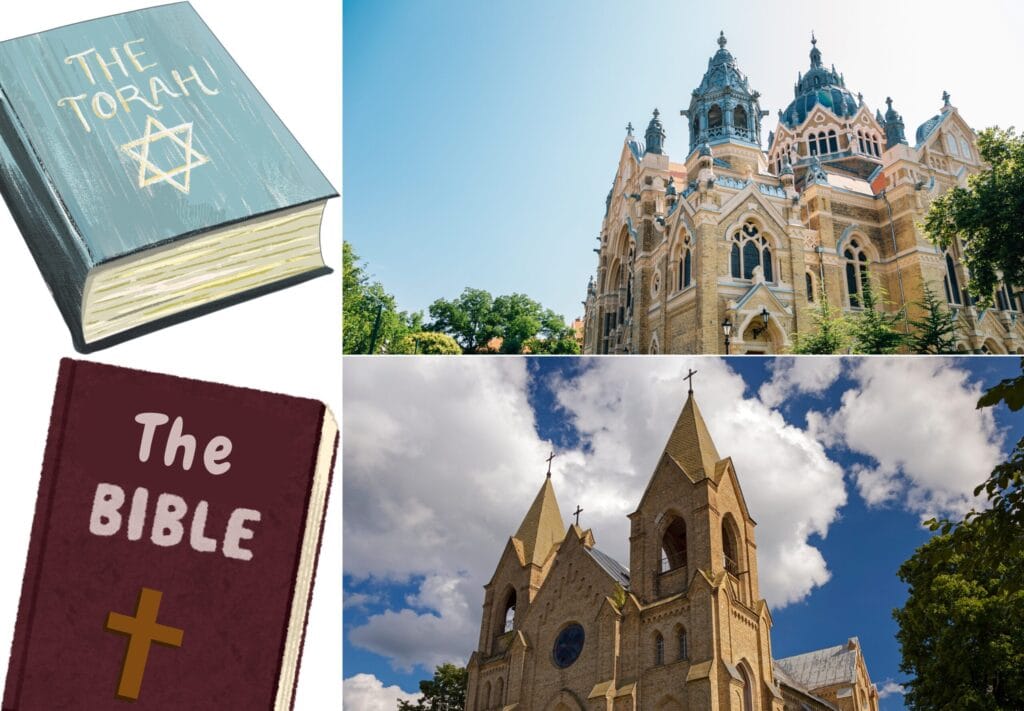 The People of the Book | Illustration of Synagogue and Church