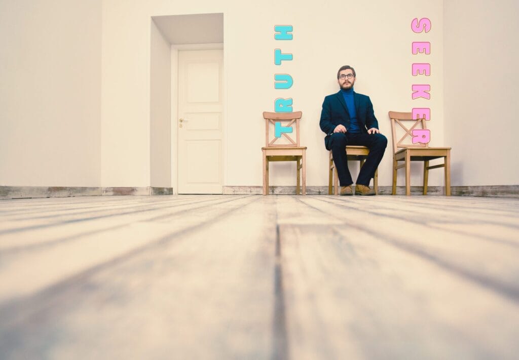 The Seeker | Illustration of a Person Sitting Alone in a Room