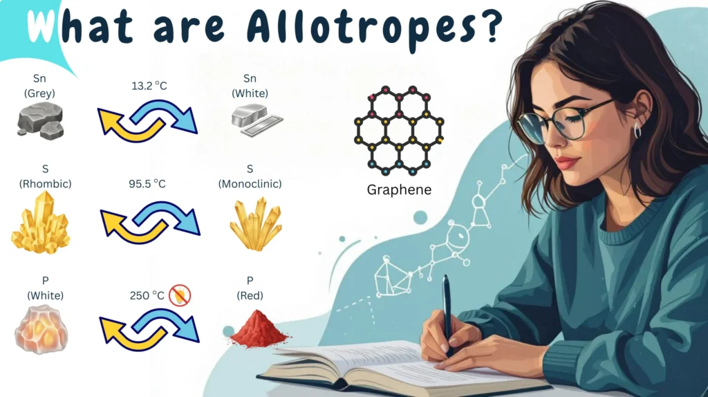 What are Allotropes? | Transition Temperature of Allotropes of Tin, Sulphur, and Phosphorous | Illustration