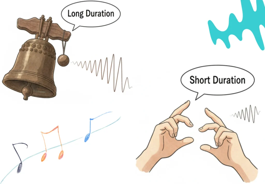 Duration - The Characteristic of Sound Illustration