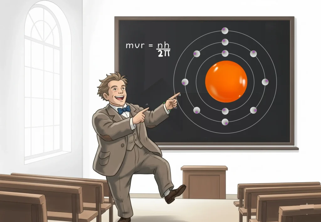 Illustration _ Niels Bohr's Atomic Model