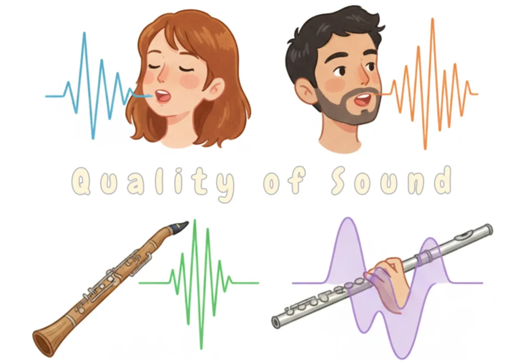 Illustration of Characteristic of Sound - Quality