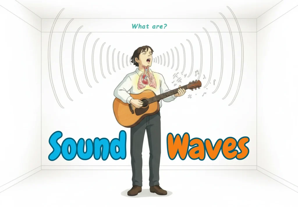 What are Sound Waves? _ Illustration of Sound Waves in a Guitar String, Vocal Cords, Lungs and Heart