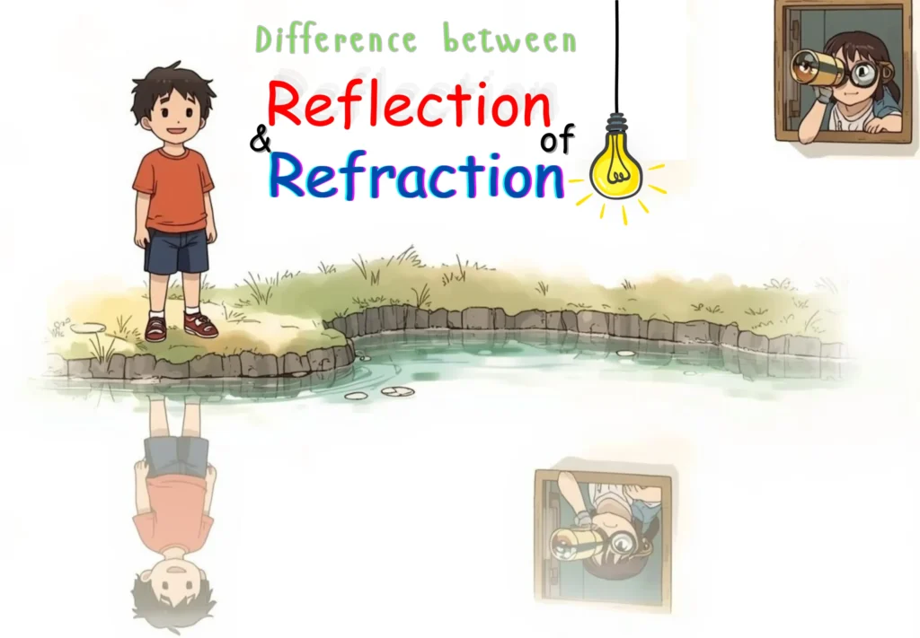 Difference between Reflection of Light and Refraction of Light