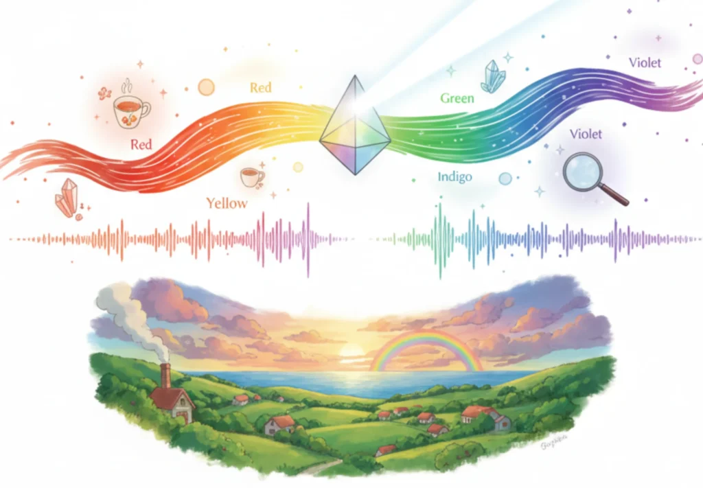 Illustration of Visible Light (The Spectrum of Sight) _ The Symphony of Colours