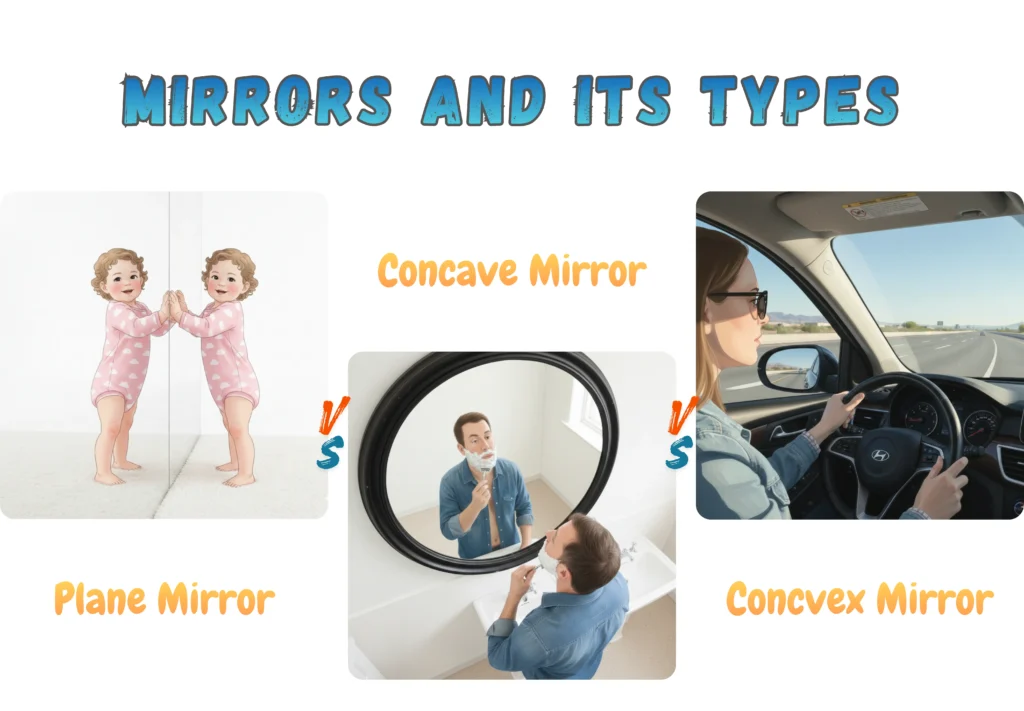 01 - Mirrors and Its Types _ Plane Mirror vs Concave Mirror vs Convex Mirror