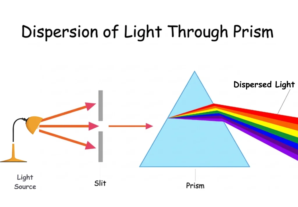 Dispersion of Light through Prism _ Illustration
